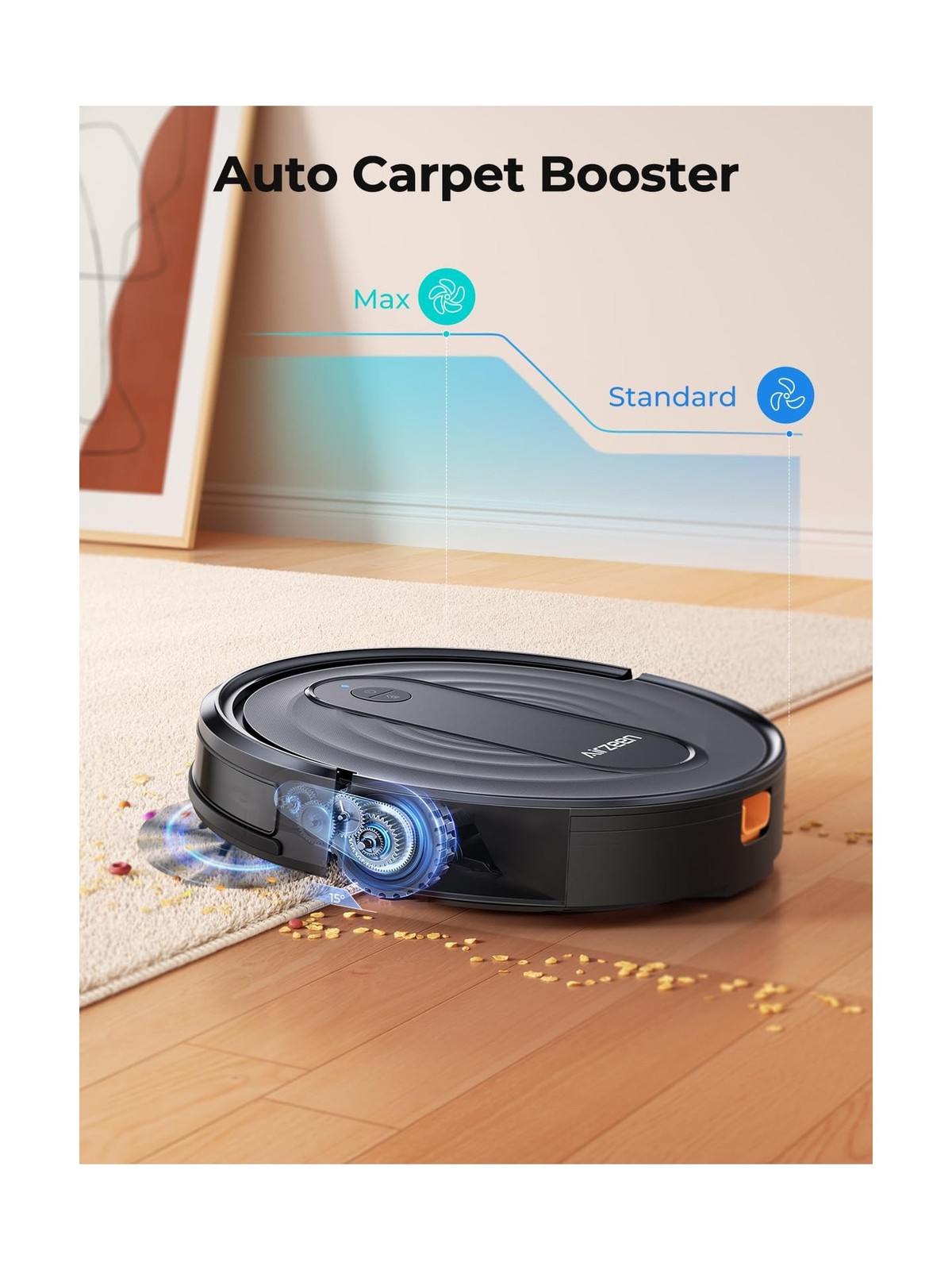 Airzeen Robot Vacuum - Robotic Vacuum Cleaner with Carpet Boost, 12... Fast Ship
