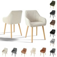 Goeurvant Dining Chairs Set of2/4/6Kitchen Chair with Armrests8 Colors&Materials