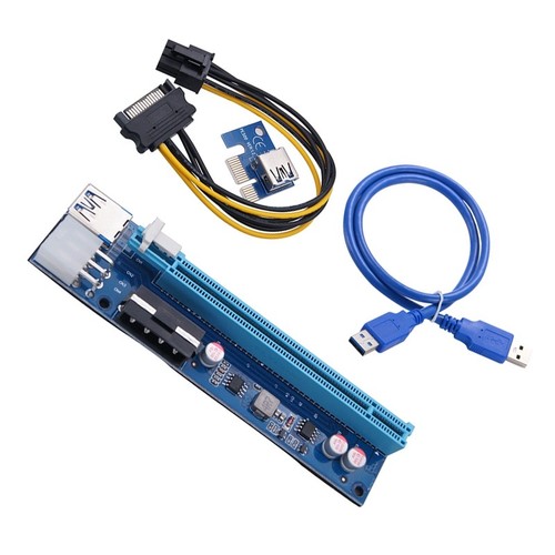 Carte Image PCI-E 1X à 16X Câble D'Extension 4Pin + 6Pin 2 en 1 USB3.0 Adap2265 - Photo 4/6