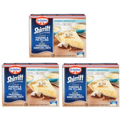 Dr. Oetker Shirriff Kokosnuss Pudding & Kuchen Füllung 175g/6oz. Packungen, 3er Pack - Bild 1 von 3