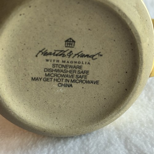 Hearth and Hand with Magnolia Coffee Mug Clipped Stripes Yellow Stoneware - Picture 5 of 5