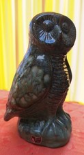 Silberdistel Keramikfigur Eule lindgrün 22cm