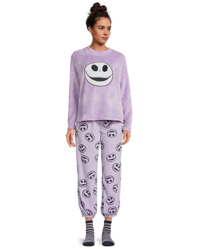 Nightmare Before Christmas Women's Jack Skellington 3 Piece Pajama Set - Bild 5 von 5
