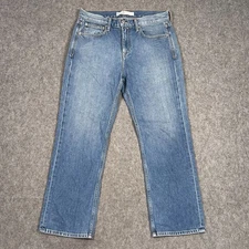 AYR Aquarius Blue Medium Wash Denim The Empyre Straight Jeans Women's Size 29