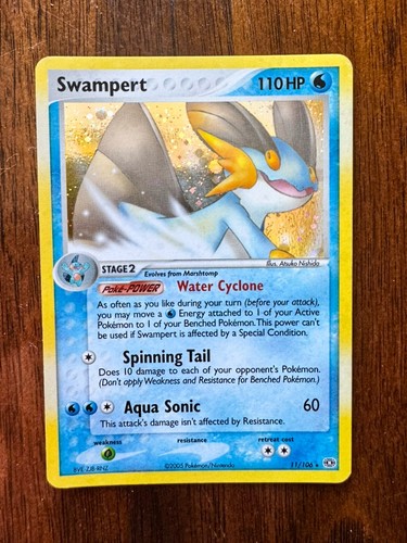 Pokemon TCG Swampert 11/106 Emerald Holo Rare Vintage Card NM