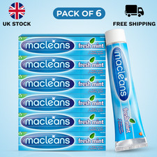 6X MACLEANS TOOTHPASTE FRESHMINT 100ML ANTIBACTERIAL MINT FLAVOUR 17.92 per litre