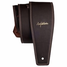 3.8" Wide Guitar Strap, Full Grain Leather, Adjustable Length 49" to 57" with...