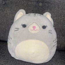 Squishmallow Tally The Grey Tabby Cat 8" Soft Toy Plush Stuffed Animal