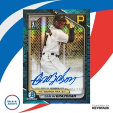 2024 Bowman Chrome Bralyn Brazoban Auto Reptilian Blue Refractor 6/150 1st Pros