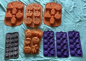 Halloween Silicone Candy/Soap Mold (8 Total) Pumpkins, Potions, Bats