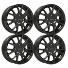 (Set-4) Vision 18 Hellion 15x6.5 4x4.5 4x114.3 38mm Gloss Black Wheels 15 inch