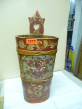 7077.       Alter Holzschirmständer   Butterfass  Deko Holzgefäß