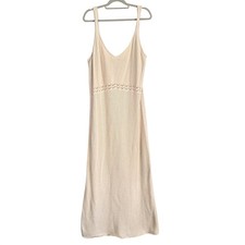 Old Navy Size 2X Crochet Knit Maxi Dress V-Neck Sleeveless Boho Cotton Pointelle