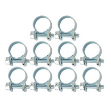 10 Pack 19/32 Inch (13mm - 15mm) Fuel Injection Hose Clamp/Auto Fuel Clamps New