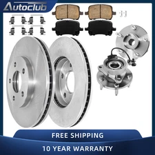 Front Wheel Bearing Hub Brake Rotor Pad Kit for 2006 2007 - 2011 Chevrolet HHR