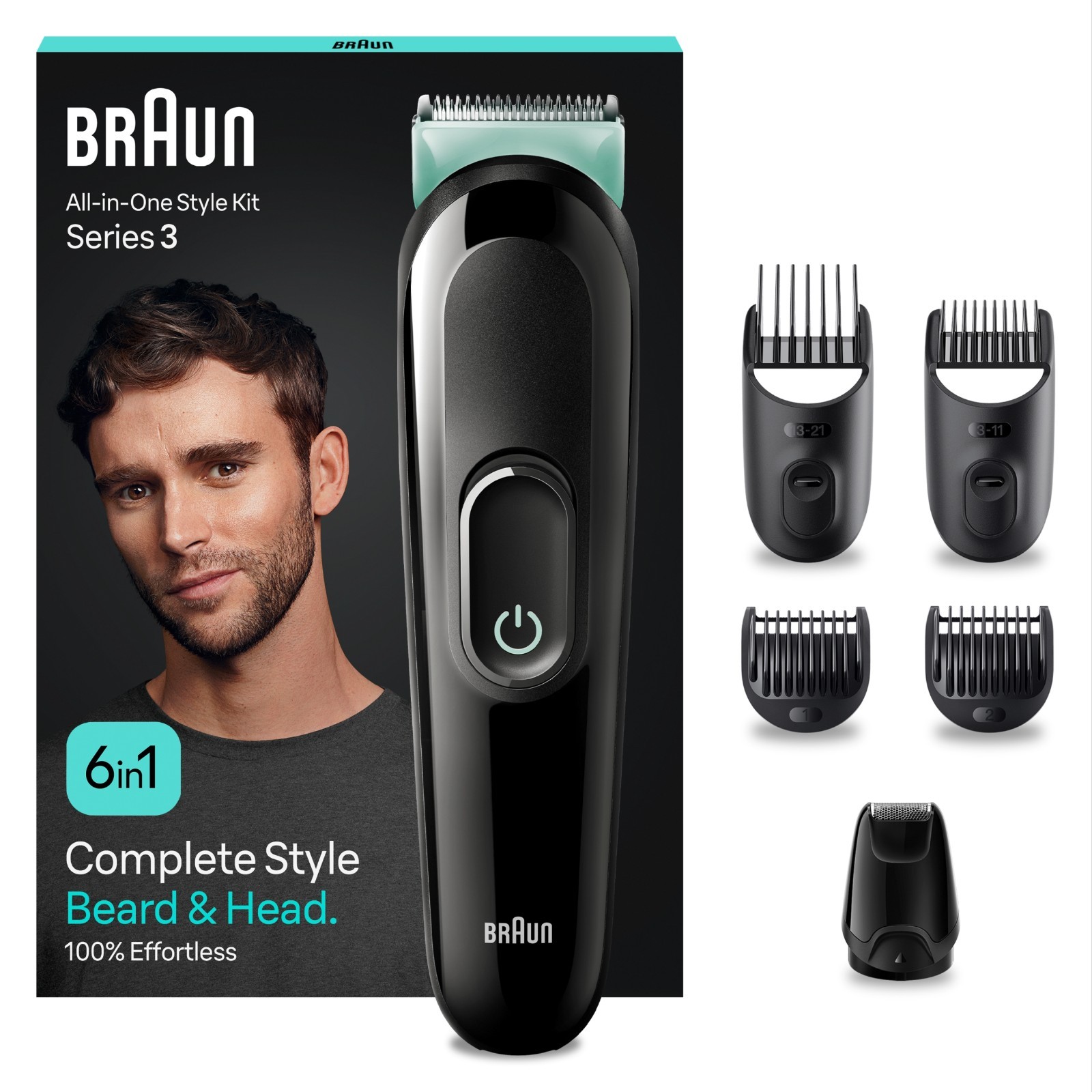 Braun All-In-One Style Kit Series 3 Mgk3421, 6-In1 Everyday Grooming Kit For Men, For Beard Trimming, Hair Clipping & More, Beard Trimmer With Ultra-Sharp - Image 2