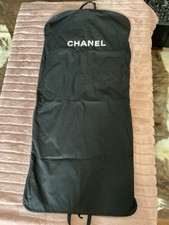 Chanel Black Garment Zip Bag Dust Travel Storage Canvas Designer Luxury Beauty