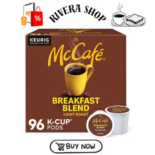 McCafe, Breakfast Blend Coffee, Single Serve K-Cup Pods, 96 Count - NEW 