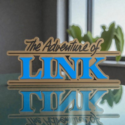 Legend of Zelda II The Adventure of Link Logo Sign Display Nintendo NES Decor