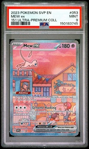 2023 POKEMON SVP EN-SV BLACK STAR PROMO 151 ULTRA-PREM COLL #053 MEW EX PSA 9