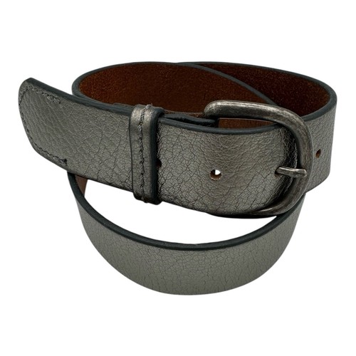 Banana Republic Women’s Size XS Crackled Silver Genuine Leather Belt - Picture 3 of 10