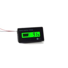 DC 12V 24V 36V 48V 72V Battery Meter, 2.41" x 1.31" x 0.53", Green