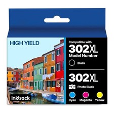 Epson T302XLBCS Printer Ink Cartridges - Black/Cyan/Magenta/Yellow