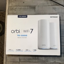 NETGEAR Orbi 770 BE11000 WiFi 7 Tri-Band Gigabit Wireless Router RBE772-100NAS