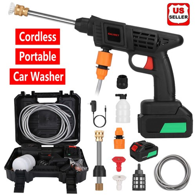 #ad 12000mAh High Pressure Water Spray Gun Portable Electric Car Washer Cleaner Tool $38.69