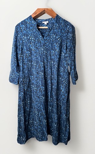 J. JILL Pure Jill Kleid blau Blumenmuster XS, Taschen 3/4 Arm