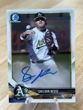 2018 Bowman Chrome #BCPA-SN Sheldon Neuse Prospects Autographs