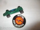 VINTAGE HOT WHEELS REDLINES CAR LOTUS TURBINE RACER GREEN & BUTTON HOTWHEELS