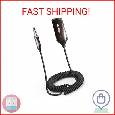 UGREEN Aux to Bluetooth 6.0 Adapter 3.5mm Bluetooth Receiver for Car USB 2.0 to