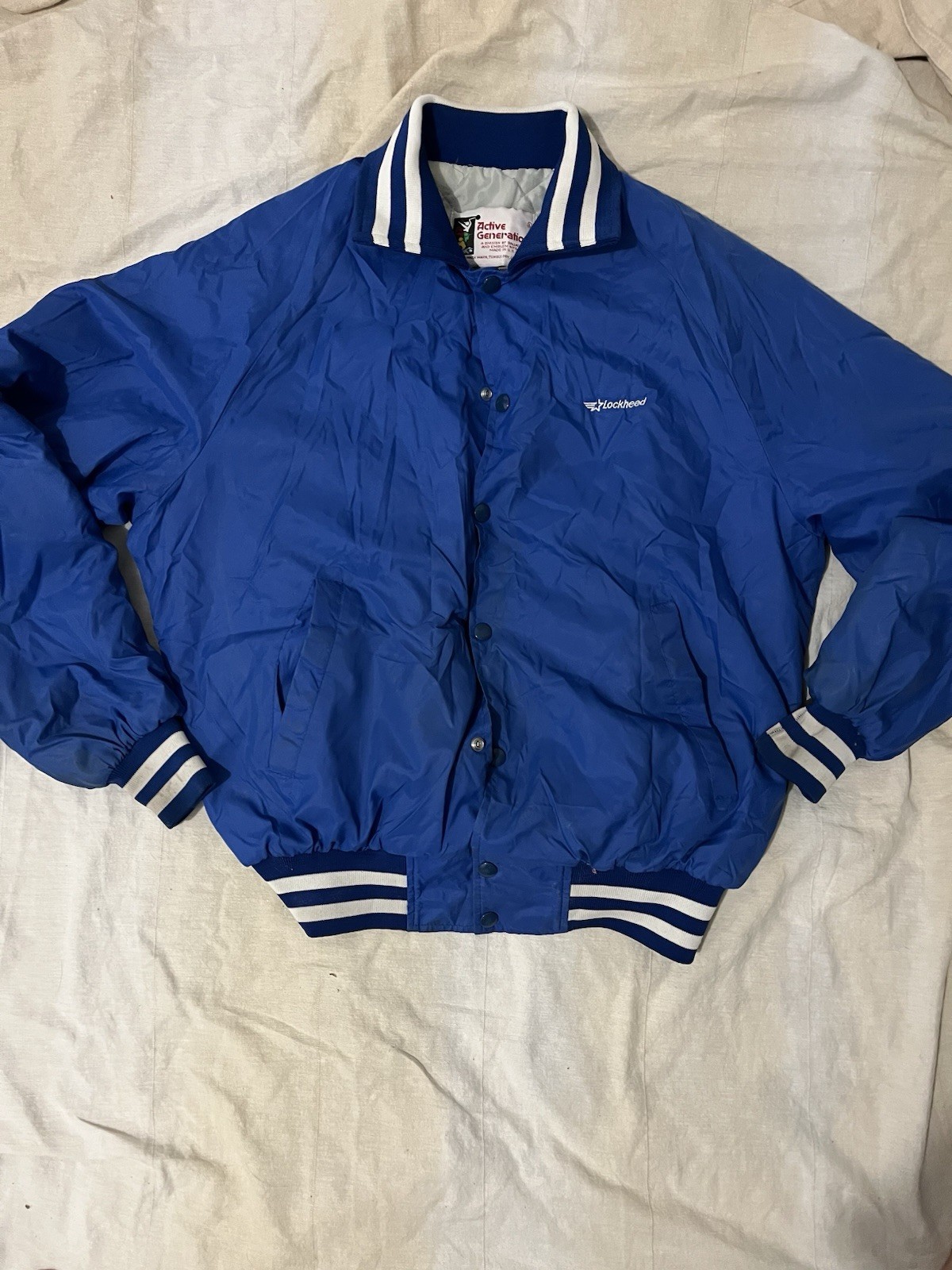 Active Generation Lockhead Blue Bomber Jacket - image 1