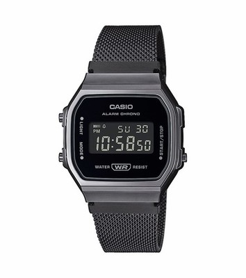 Casio Vintage Collection Digitaluhr Illuminator Edelstahlband A168WEMB-1BEF