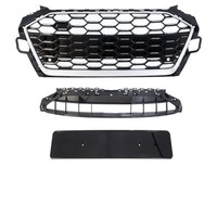 Wabengrill KüHlergrill Schwarz Silber Matt Passt FüR Audi A4 B9 Ab 2019 S-Line