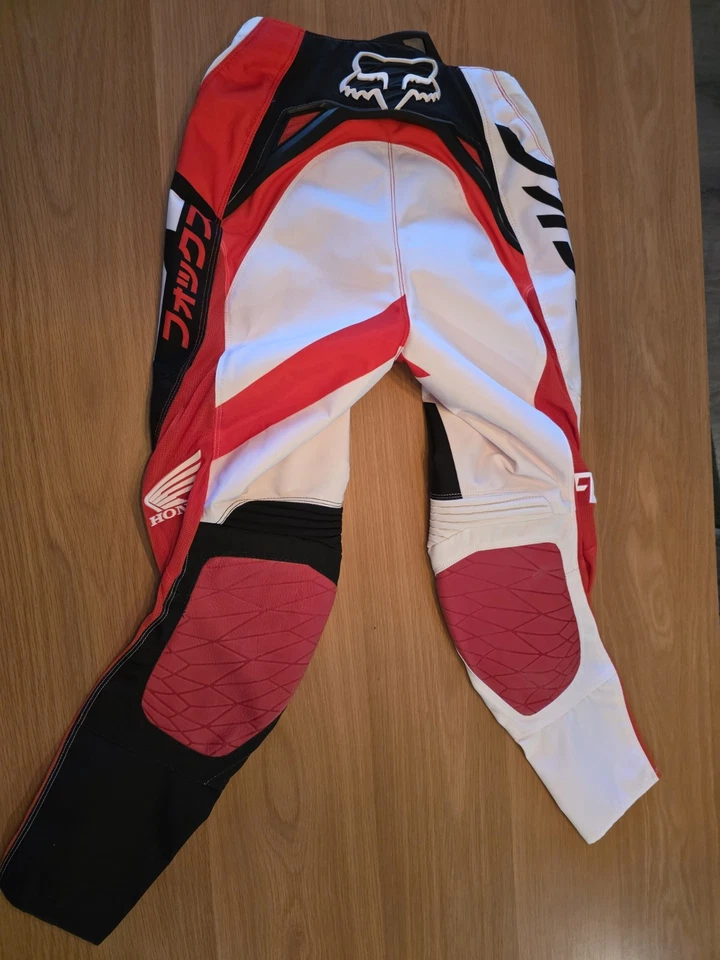 Fox Racing 360 Team Honda Red White Black MX Pants CRF Size 30 NWT NEW - Image 2 of 3