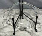 Vintage Pyrex 6 470-C Clear Glass 6” Flat Cover Lid Round Tab Handles