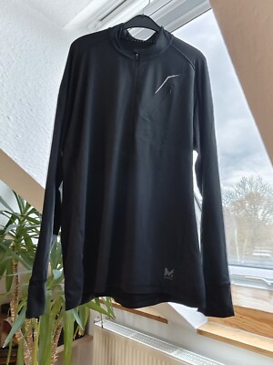langarm Sportshirt für Herren in schwarz von Mission in XXL / 2XL Cocona 37.5
