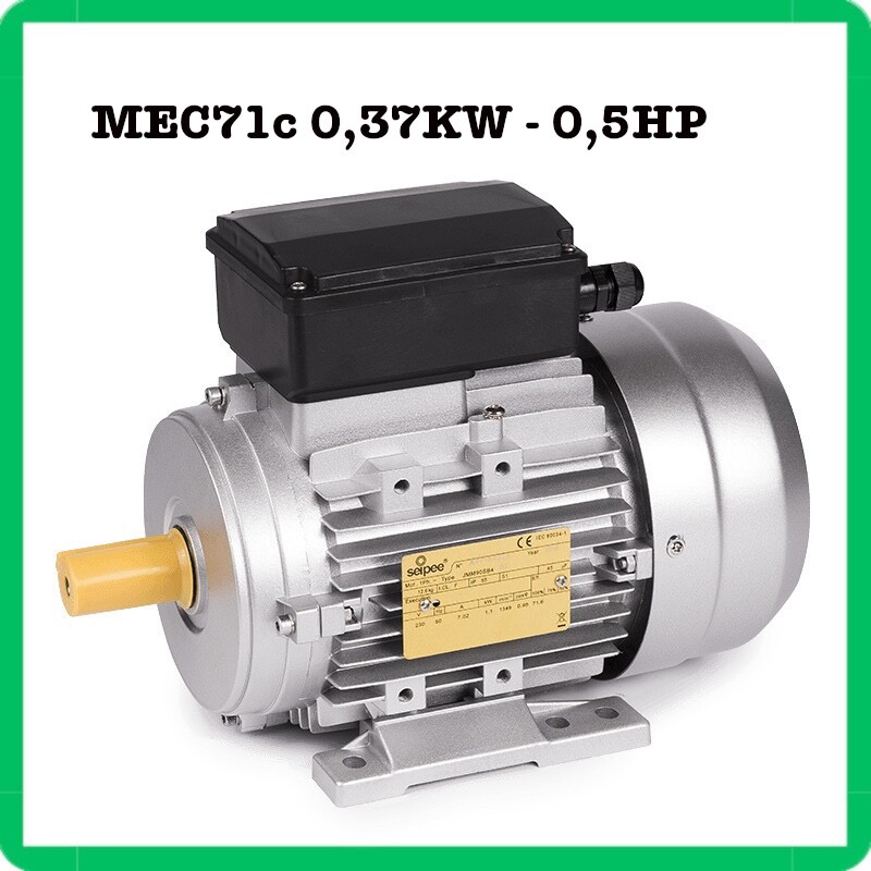 Motore Elettrico Monofase 0.5HP 1400 Giri per Betoniera MEC71C B3 B5
