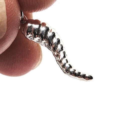 Neu 925 Sterling Silber Glückshorn Glücksbringer Charm Anhänger - Größe wählbar - Bild 21 von 23