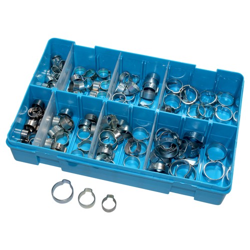 Single Ear Hose Clamps Mikalor O Clips Water Fuel Air Pipe Assortment Boxes - Picture 10 of 25