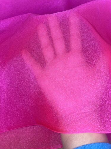 37” By 42” Piece Sheer Organza fabric Hot Pink - Picture 3 of 3