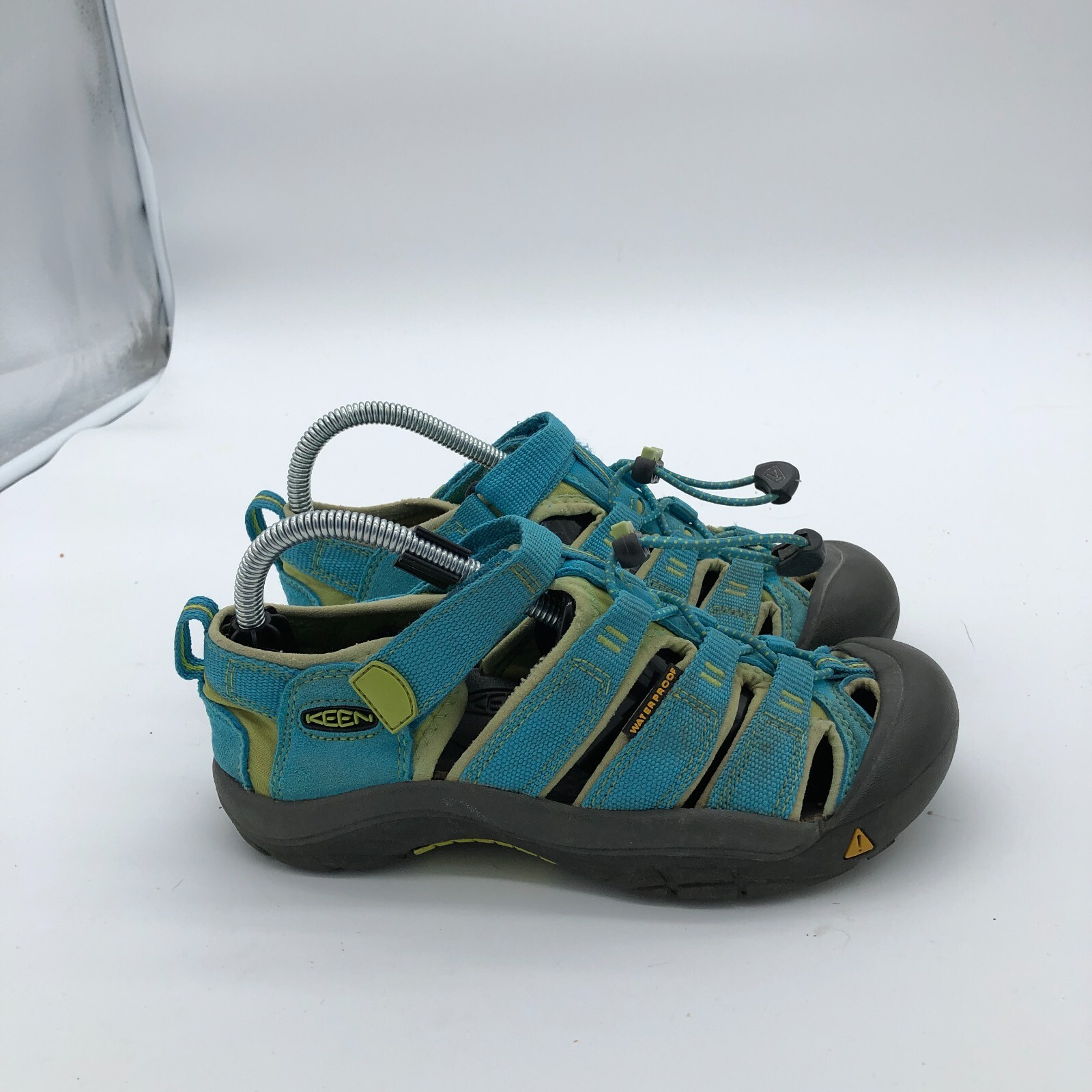 Sandali Keen Newport H2 ragazzo 3 pelle blu impermeabili scarpe da trekking giovani