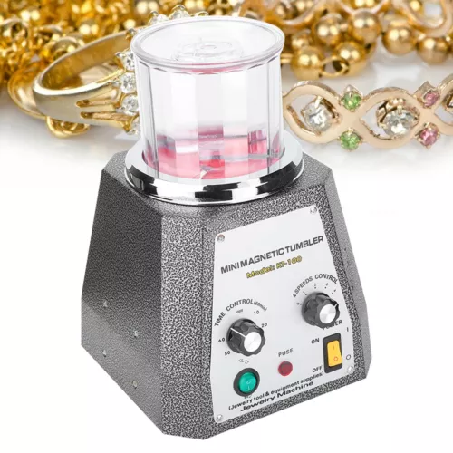 220V Magnetic Tumbler Adjustable Speeds Powerful Polisher Finisher Machine - Picture 3 of 9