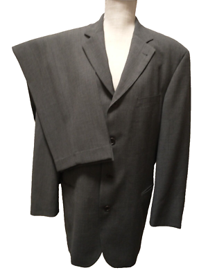 Vtg Hugo Boss Sokrates Sigma USA Gray Stretch Wool Blend Jacket