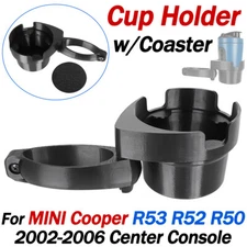 For 2002-2006 MINI Cooper R53 R52 R50 Center Console Cup Holder with Coaster Kit
