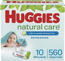 Huggies 560 ct. Natural Care Refreshing Scented Baby 560 Wipes NEW EXPEDITED