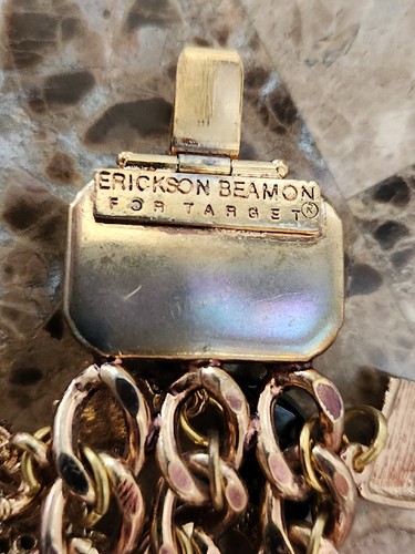 erickson beamon para target pulsera chapado en oro encanto cristal negro - Imagen 5 de 11