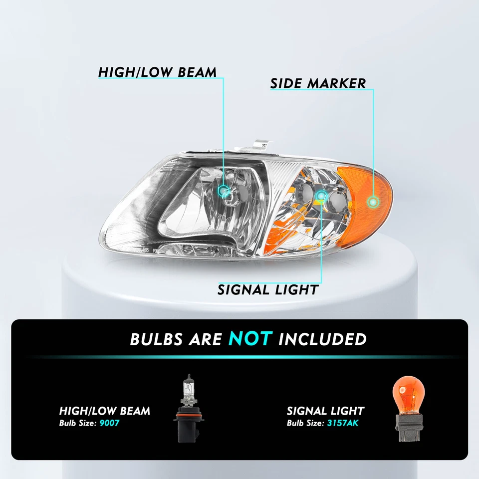 Faros para Dodge Grand Caravan 2001-2007 faros Chrysler Town & Country Foto 4 de 4